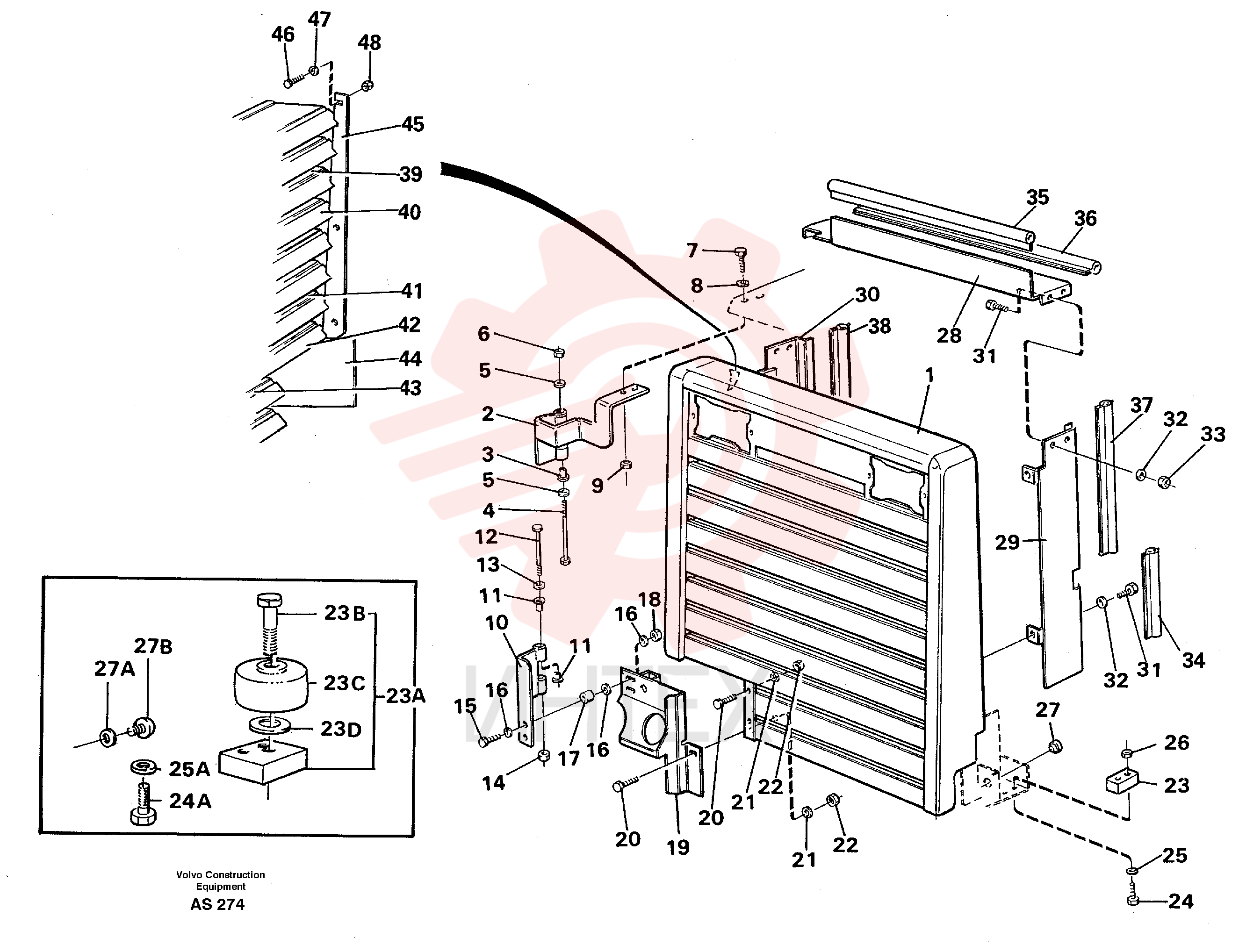 Radiator casing VOE 11101128