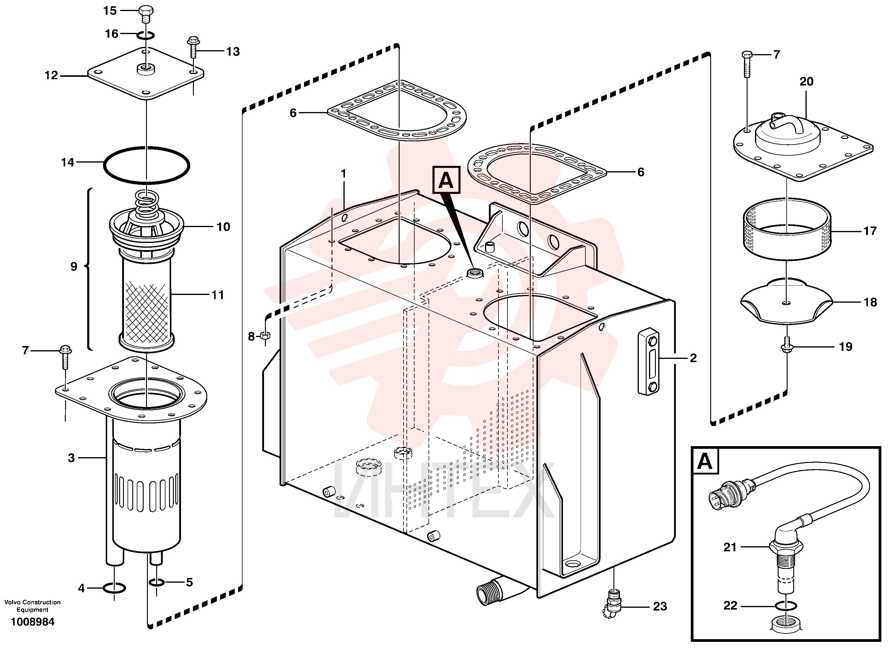 Hydraulic fluid tank