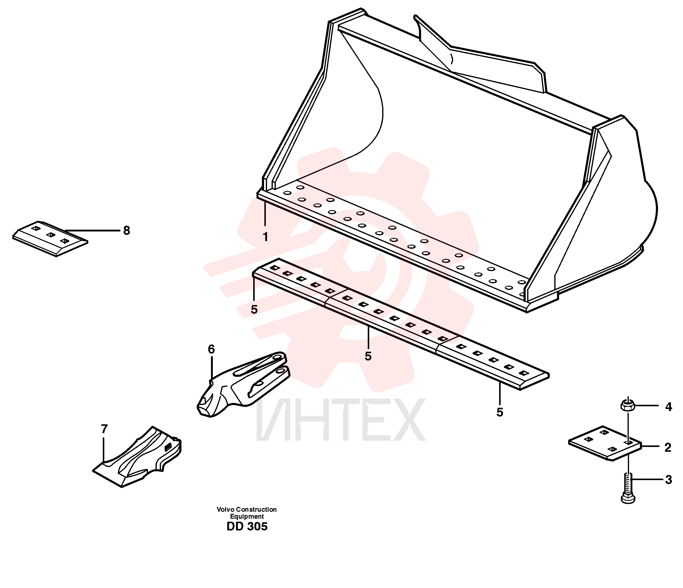 Нож ковша VOE 11082599 (1)
