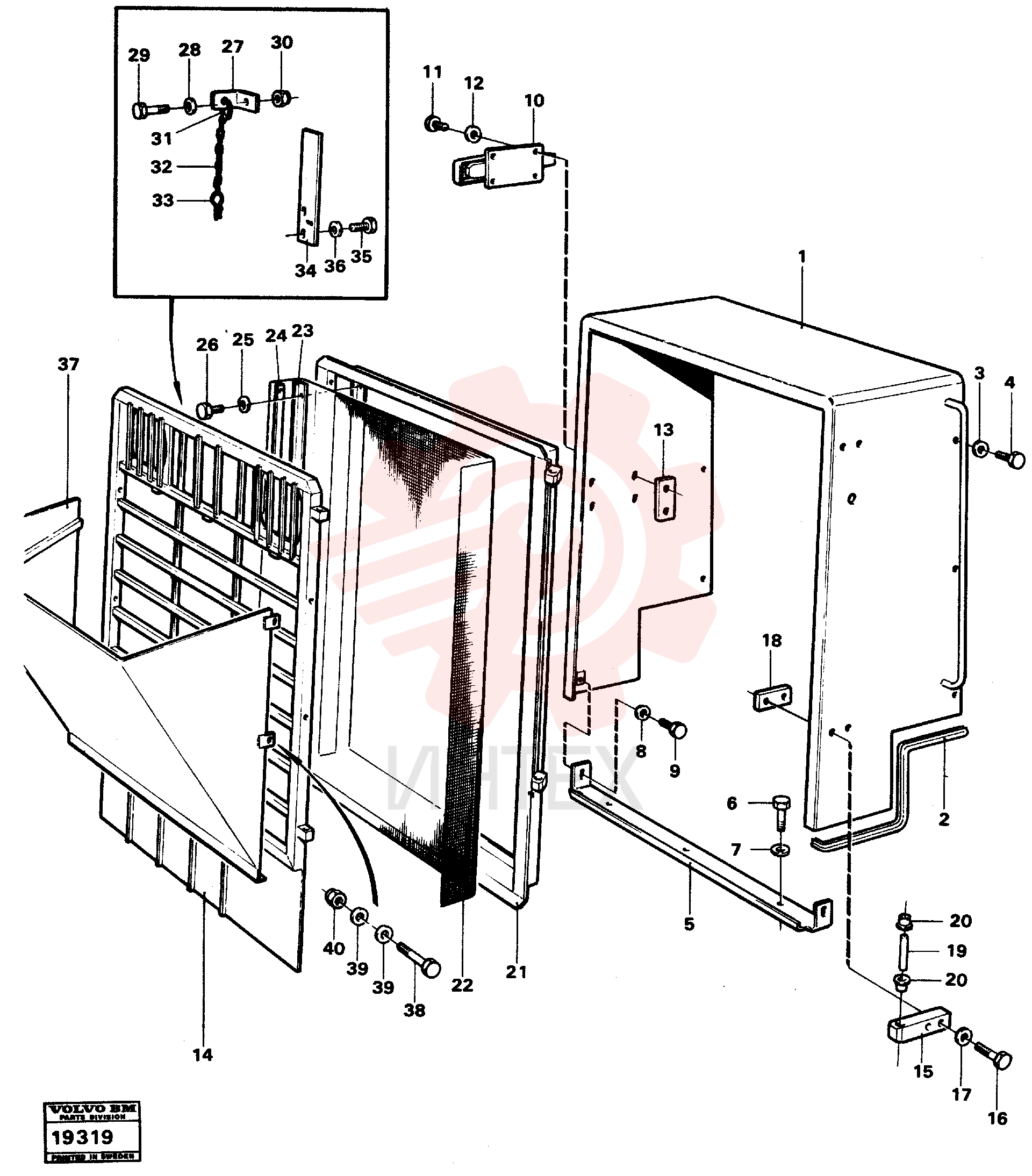 Radiator casing VOE 11013300