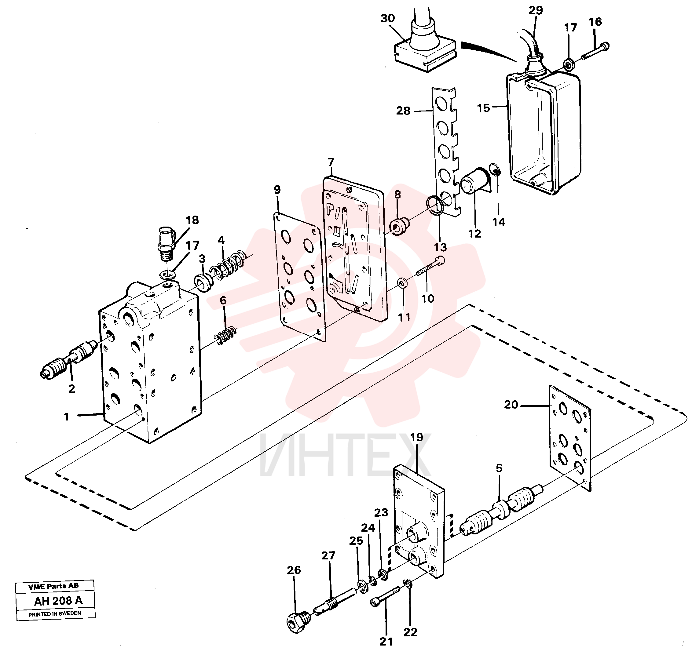 Gear changing unit