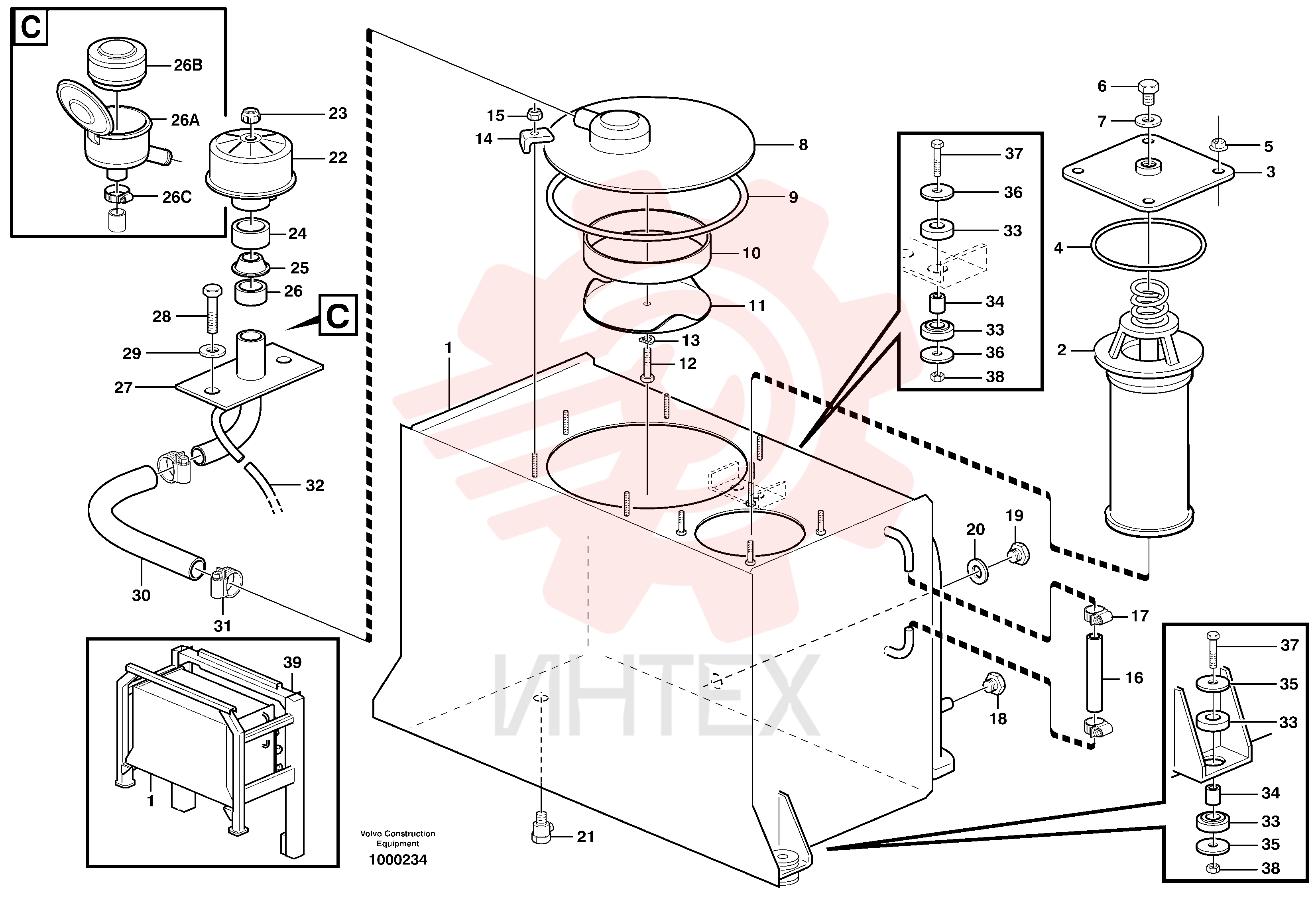 Hydraulic fluid tank