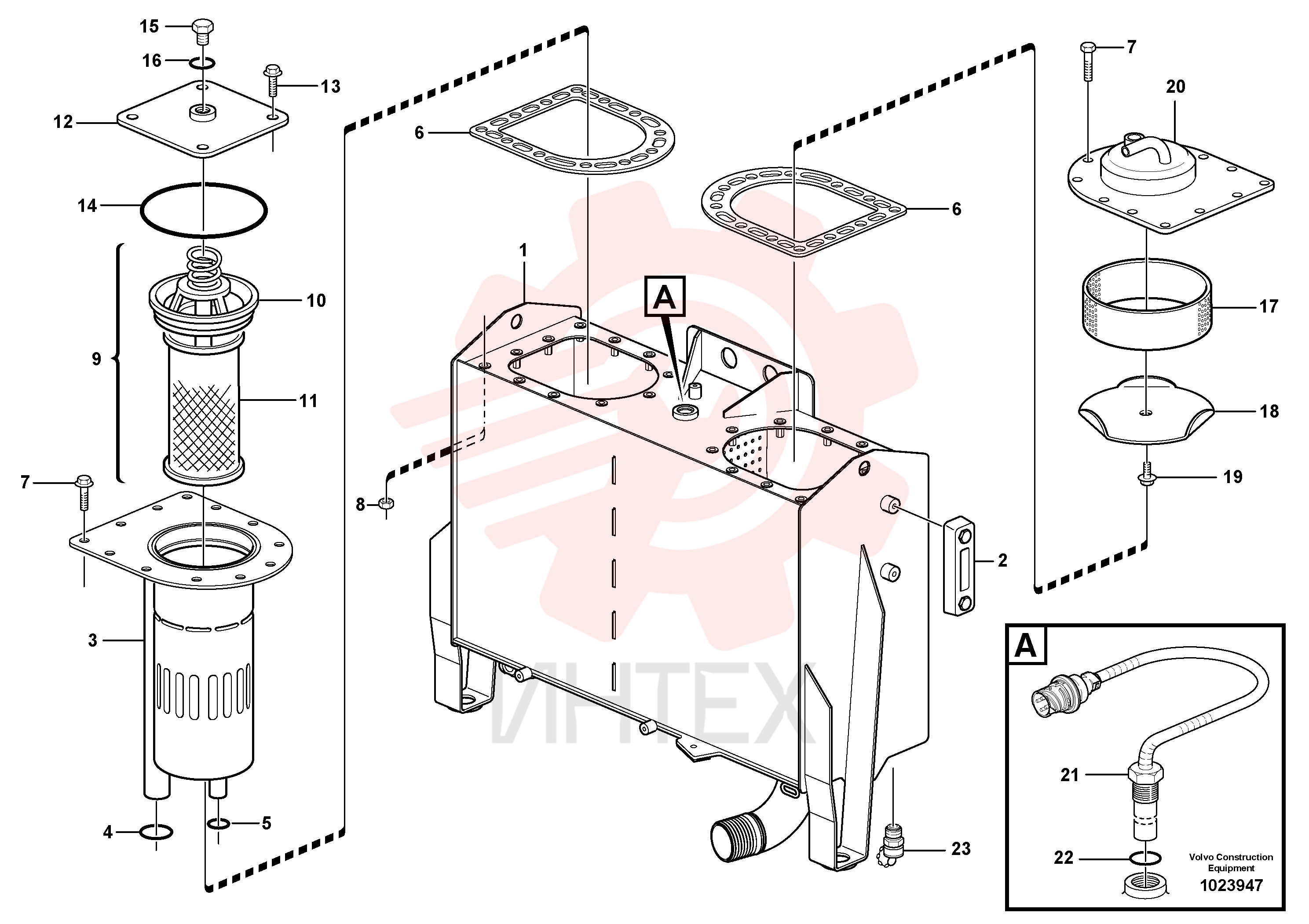 Hydraulic fluid tank