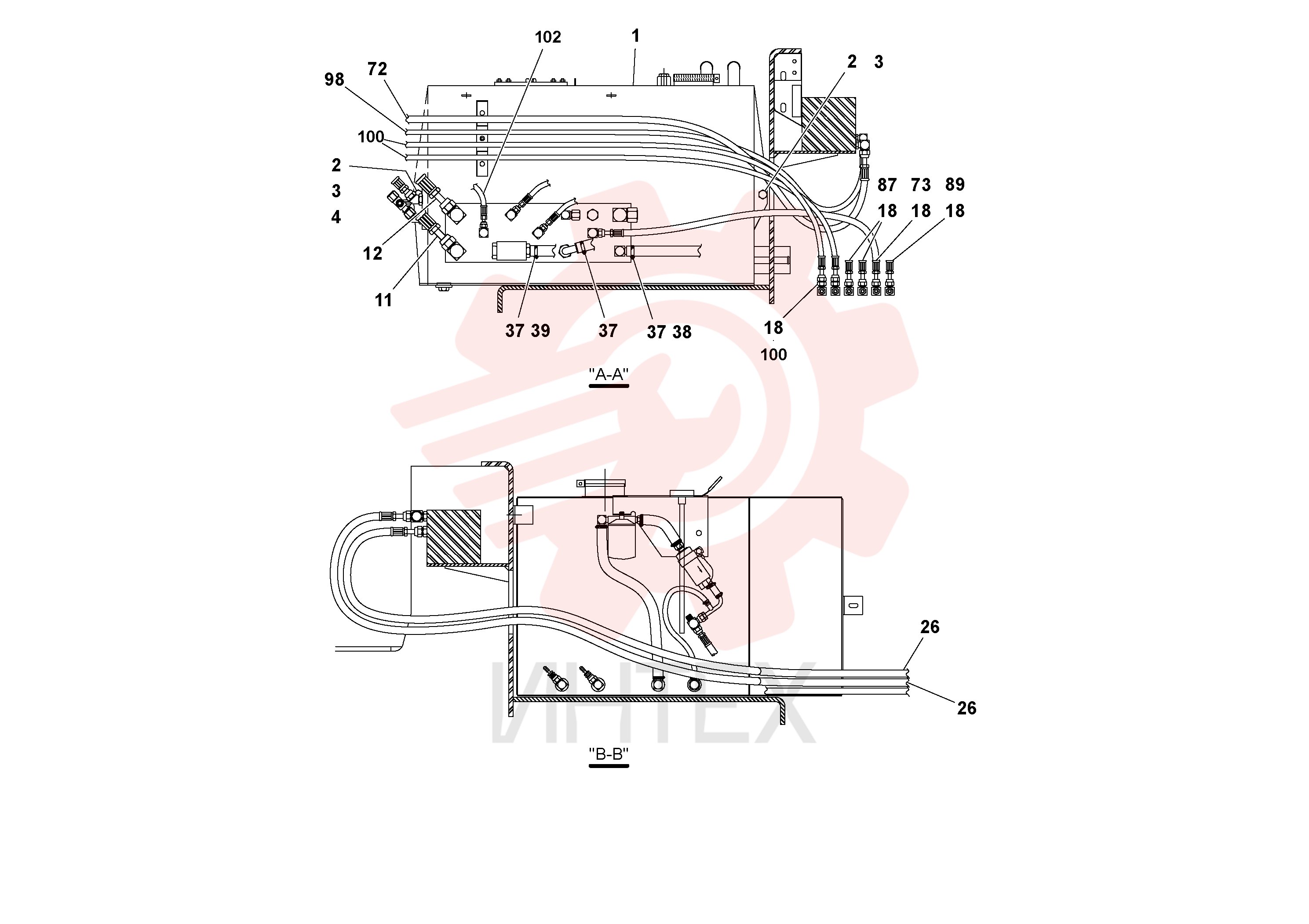 Hydraulic fluid tank
