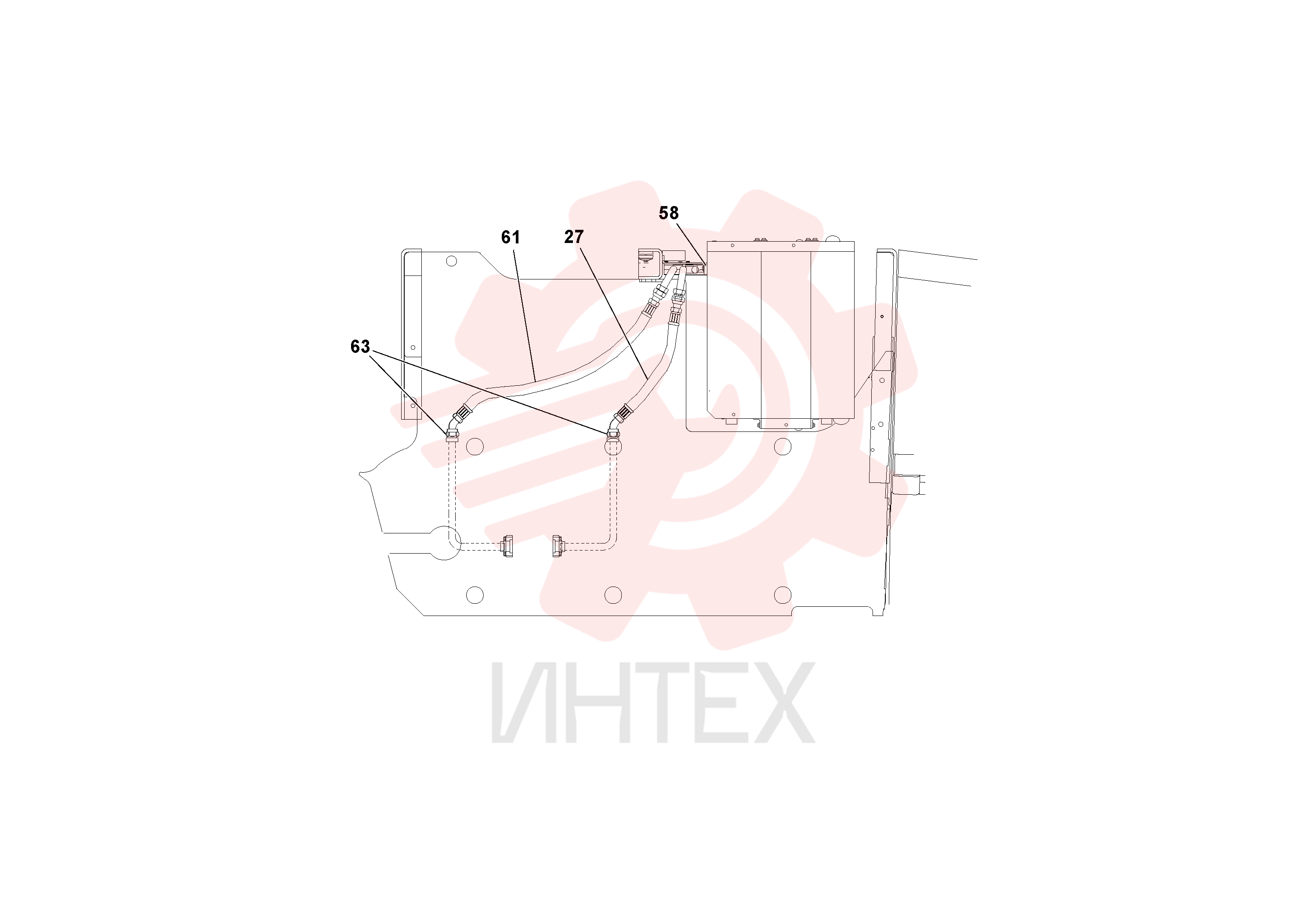 Рукав высокого давления (РВД) RM 13347208 (2)