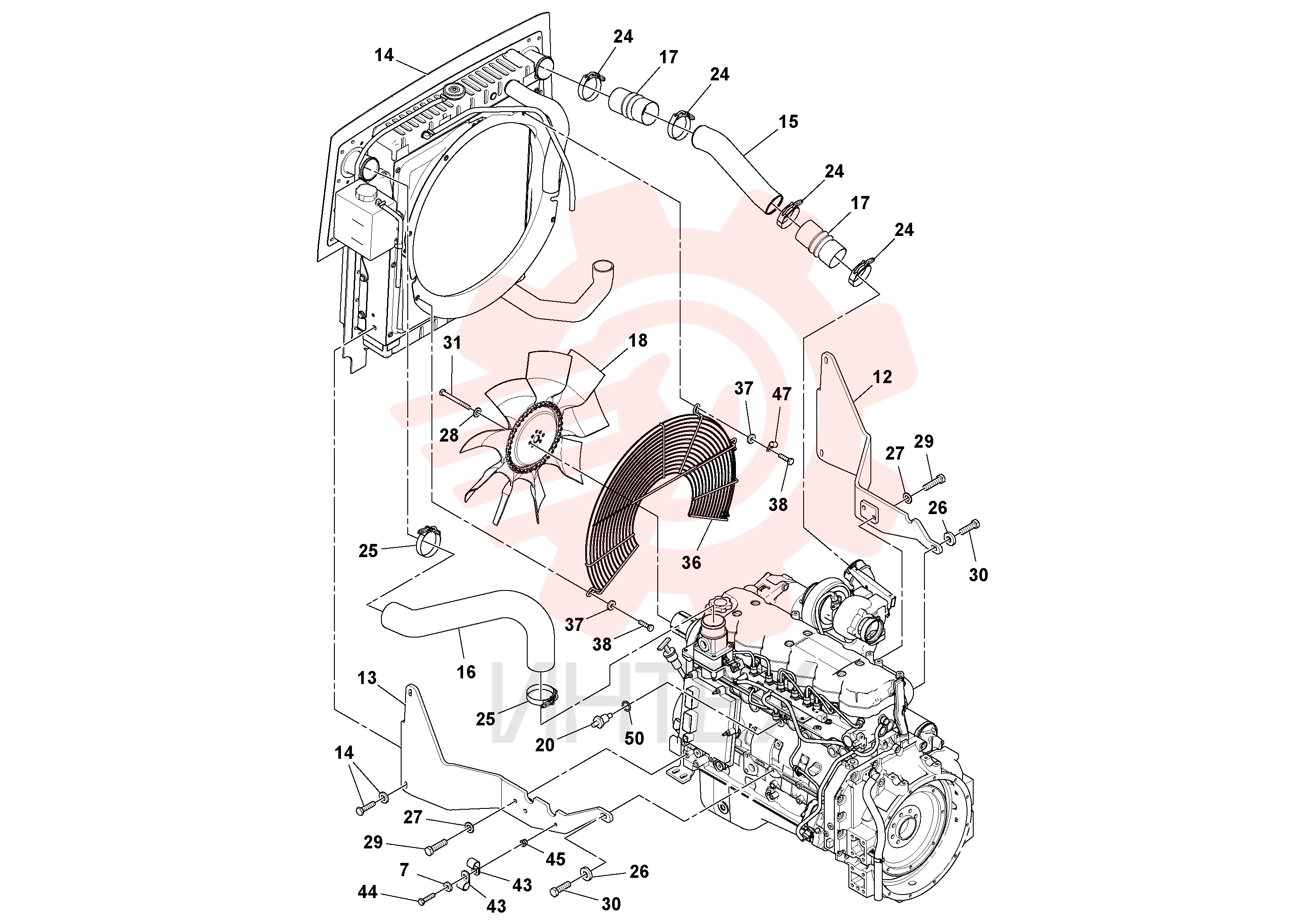 Radiator bracket RM13218599 (1)