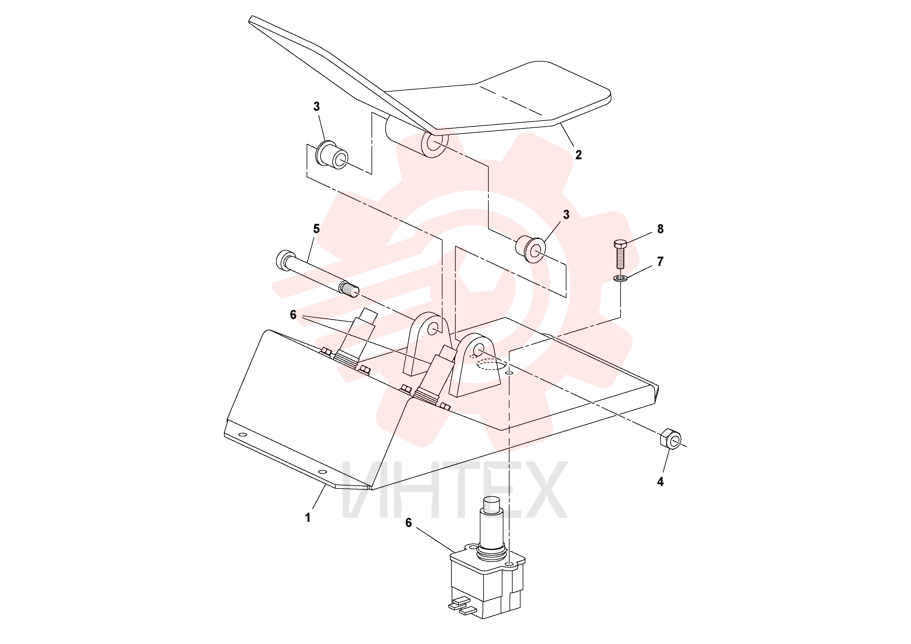 Pedal floor plate