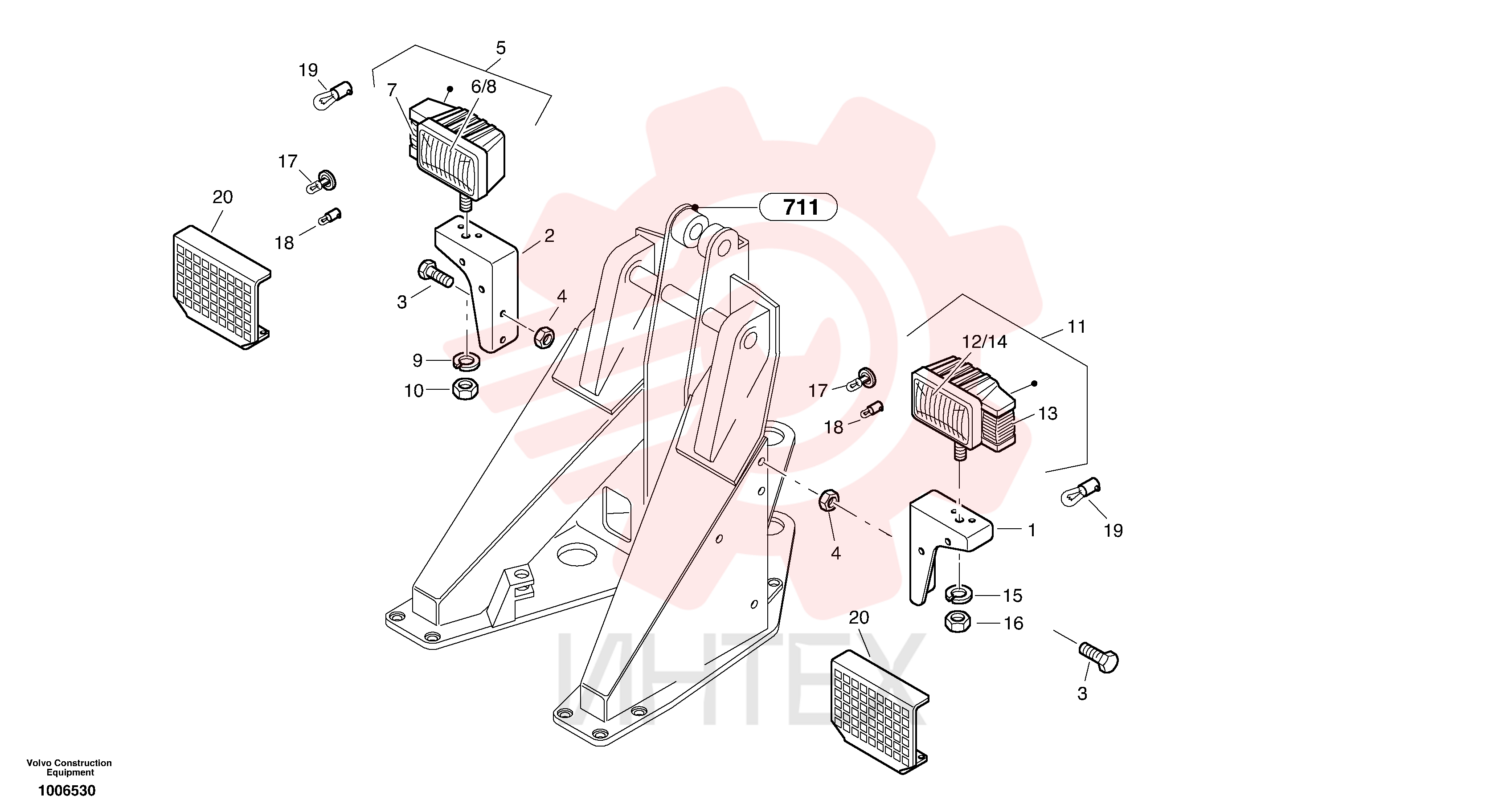 Lamp bracket, left