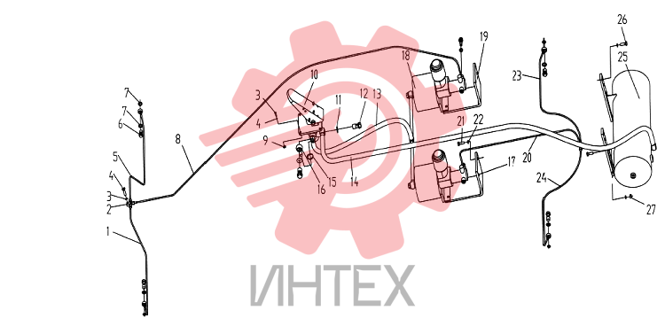 Система тормозов LW330F(II).12