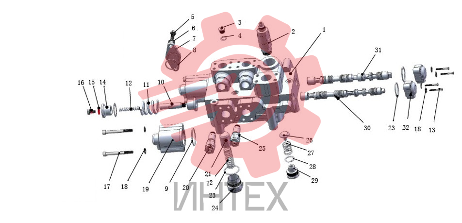 Клапан распределительный D32(16Mpa)