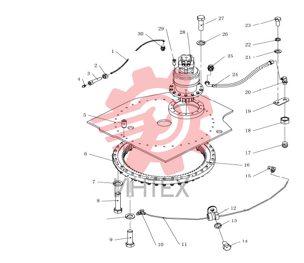 Редуктор поворотный с комплектующими 310705400