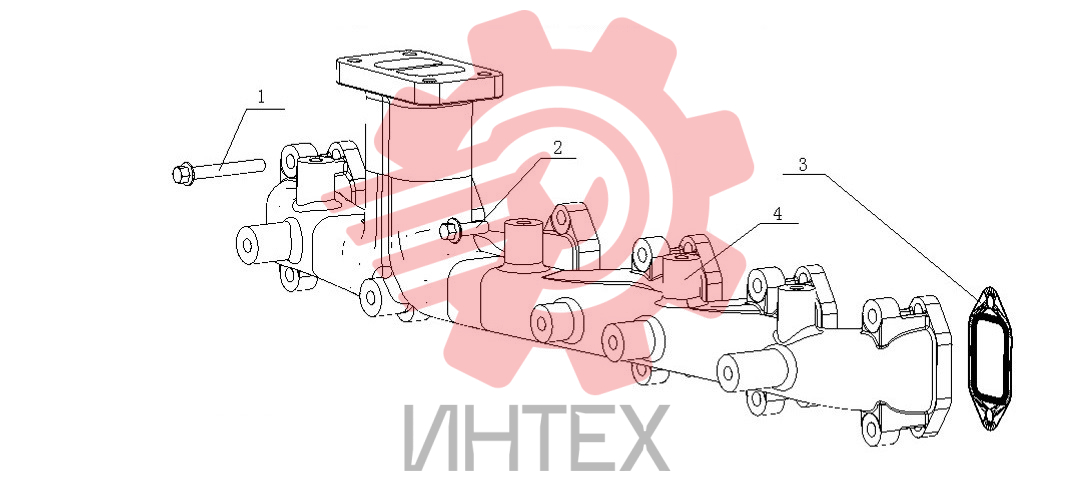 Коллектор выпускной J80GM-1008200.01
