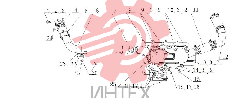 Радиатор масляный в сборе J8004-1013000.08