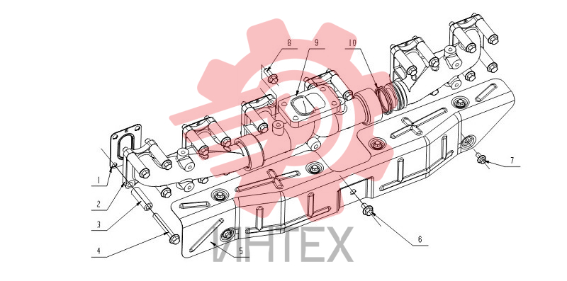 Комплектующие выпускного коллектора J5600-1008200