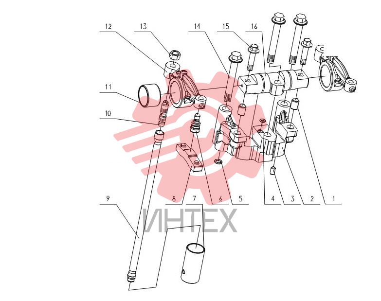 Узел клапанного механизма в сборе J5600-1007000