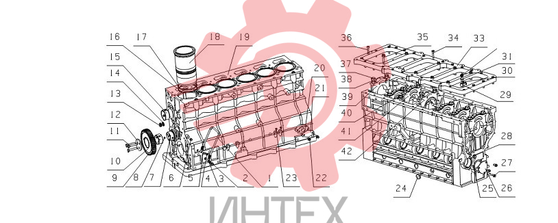Блок цилиндров в сборе J5600-1002000