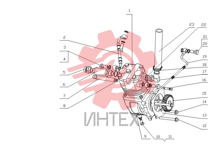 Компрессор пневматический в сборе M3050-3509000