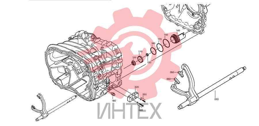 Механизм управления демультипликатором 1356.112.001