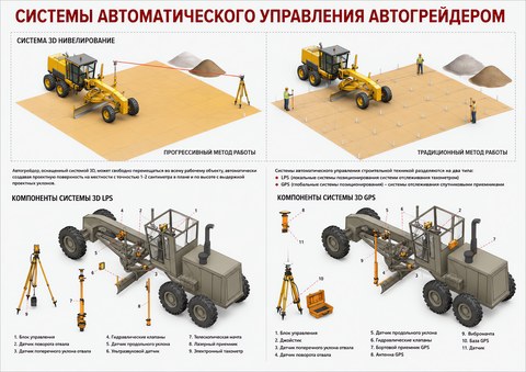 Системы автоматического управления автогрейдером