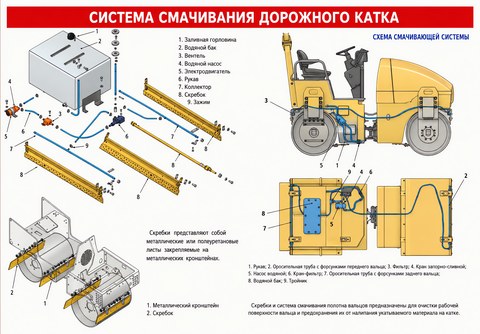 Система смачивания дорожного катка